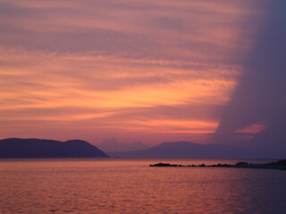 Sunset in Skopelos island, Greece