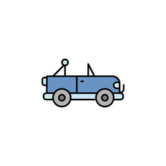 off road car line icon. Element of jungle for mobile concept and web apps illustration. Thin line