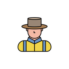 man, jungle, explorer line icon. Element of jungle for mobile concept and web apps illustration. Thin line