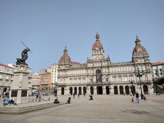Obraz premium Plaza de María Pita en A Coruña.