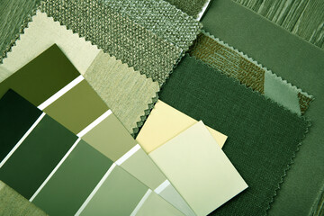 close up of upholstery fabric palette choice for interior