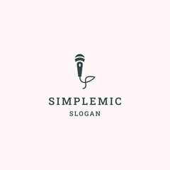 Simple mic logo icon design template - obrazy, fototapety, plakaty