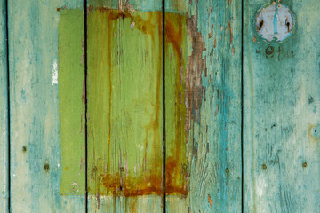 Painted wooden board for design or text. Old painted wood wall.
