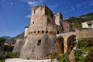 Fototapeta na wymiar View of Pandone Castle - Venafro - Molise - Italy.