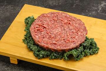 Raw beef burger cutlet for burger