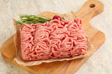 Raw beef minced meat for cooking