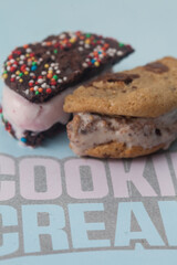 Cookie ice cream sandwich 
