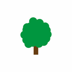 new cartoon style tree icon isolated on white background can use like design element