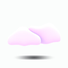 3d illustration cloud object Premium Icon