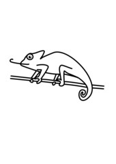 silhouette of a chameleon