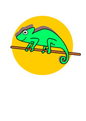 chameleon cartoon illustration