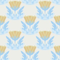 Floral seamless flower pattern for fabrics and textiles and packaging and gifts and cards and linens and kids