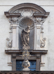 Statue on St. Salvador church, Prague