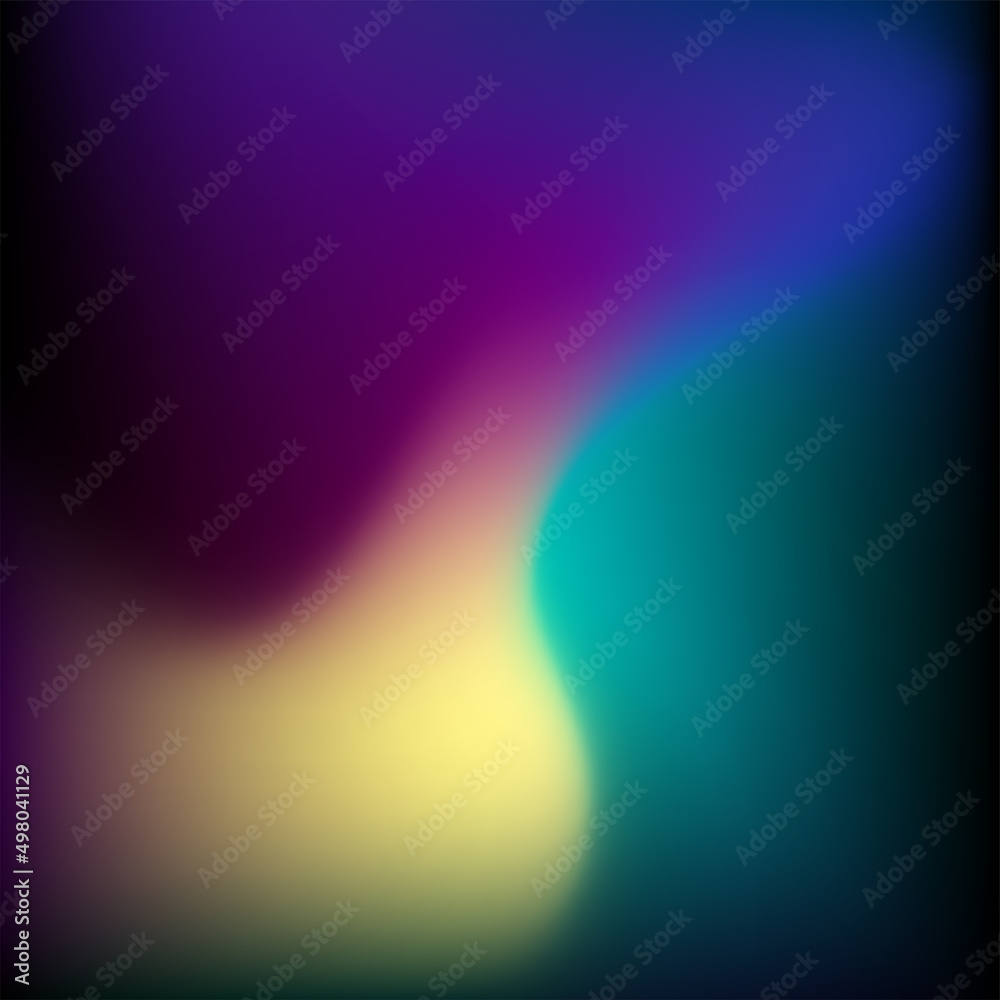 Aufkleber abstract colorful gradient light background with smooth curve motion isolated on black. vector illus