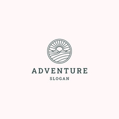 Adventure logo icon flat design template 