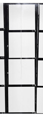 photo of black and white medium format hand copy contact sheet with empty frames and interesting...