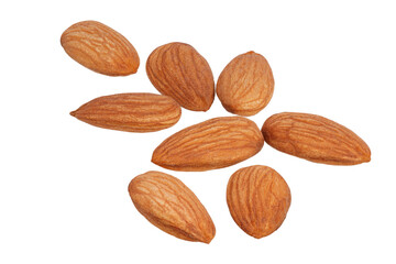 almonds insulated on a white background