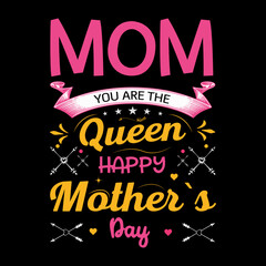 Motherday's T-shirt design template 