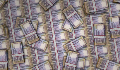 Obraz premium Bangladeshi Taka money banknotes pack 3d illustration