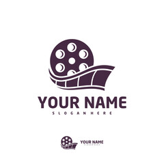 Cinema logo vector template, Creative Film Strip Cinema logo design concepts