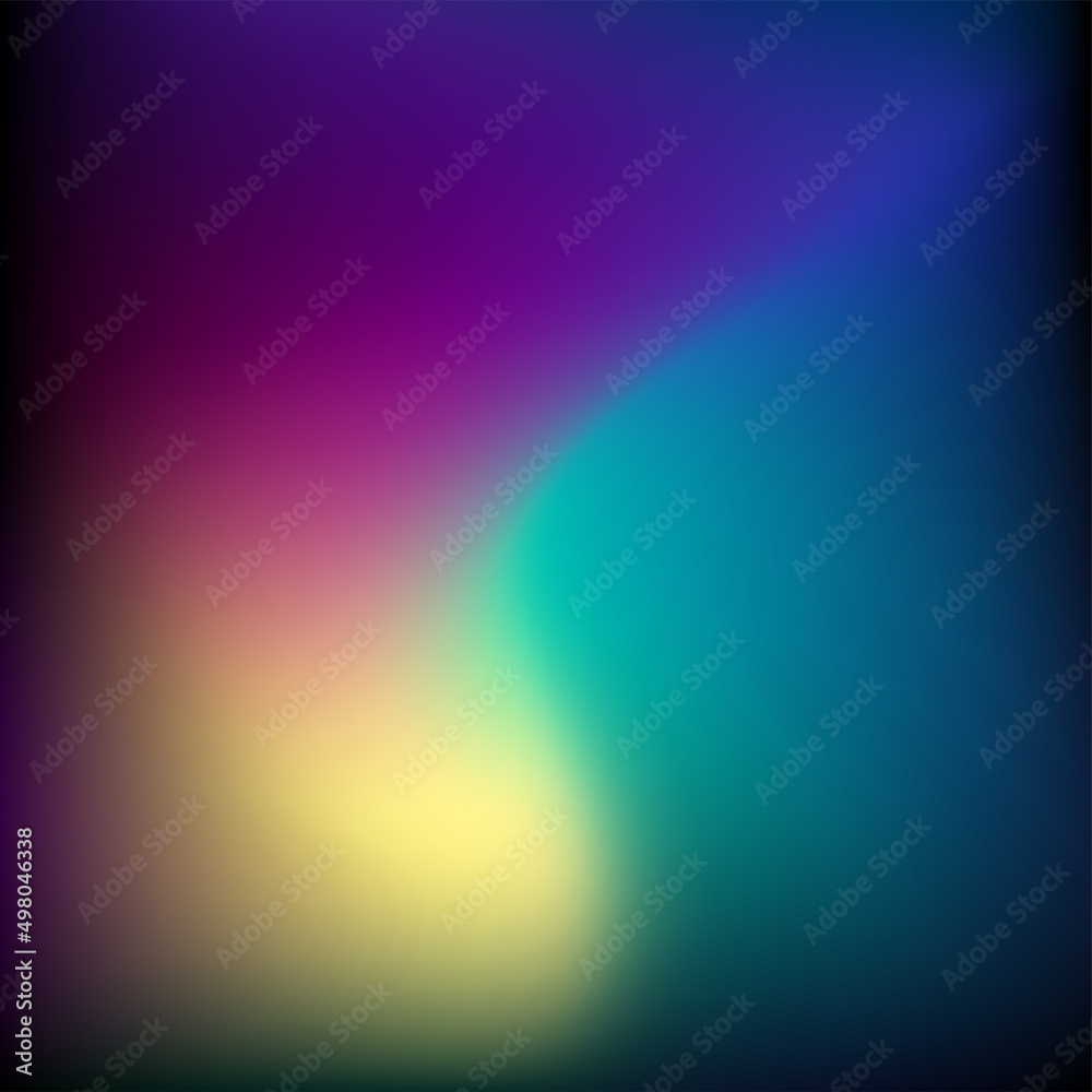 Poster Abstract colorful gradient light background with smooth curve motion isolated on black. Vector illustration in concept technology, modern.