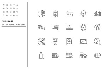 set of business icons, workplace, office