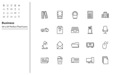 set of business icons, workplace, office