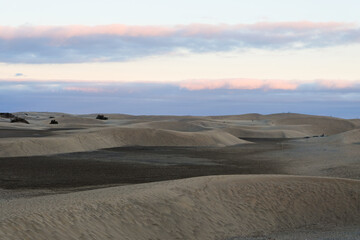Fototapeta na wymiar sand dunes at sunset