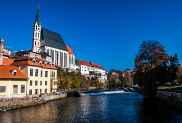 Fototapeta na wymiar Historic City Of Cesky Krumlov In The Czech Republic In Europe