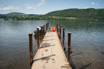 Ullswater Pier in Lake District, Cumbria, UK