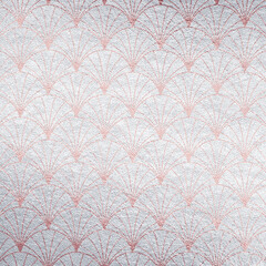 Silver Art Deco background. Leather texture with tender pink geometric pattern. Scrapbook paper