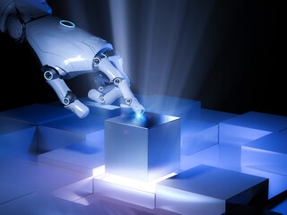 cyborg hand push power button