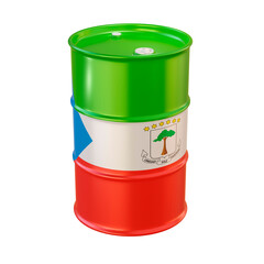 oil barrel in flag