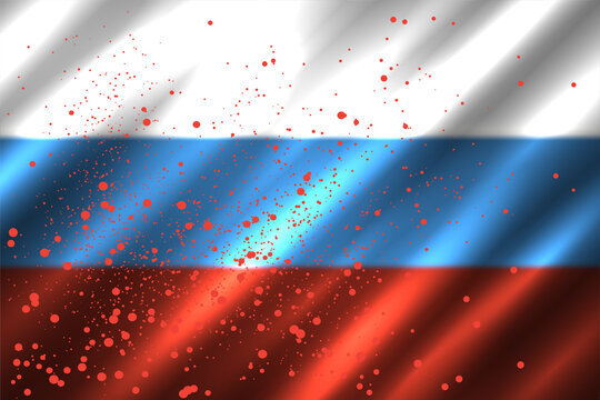 bloody russian flag background