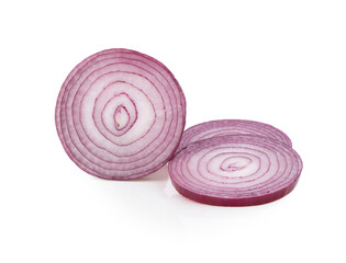 Red onion isolated on white background