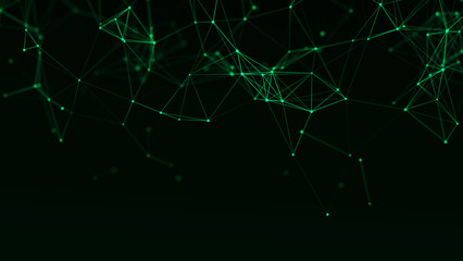 Network connection structure. Technology connect big data. Science background. Business futuristic backdrop. 3D rendering.
