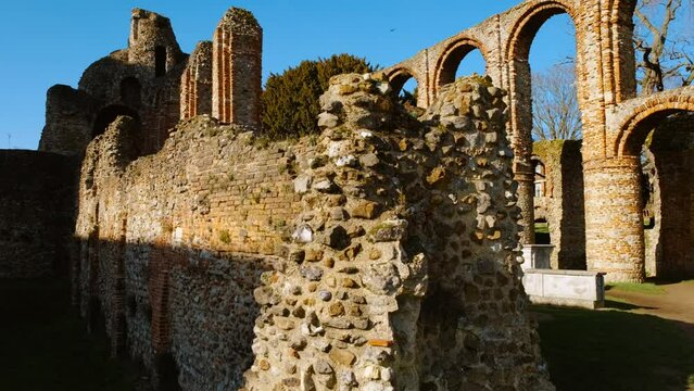 The ruins of St. Botolph's Priory, a medieval house of Augustinian canons in Colchester, Essex, England, UK founded in 1093