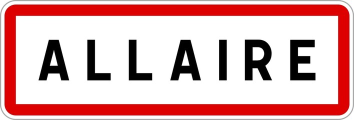 Panneau entrée ville agglomération Allaire / Town entrance sign Allaire