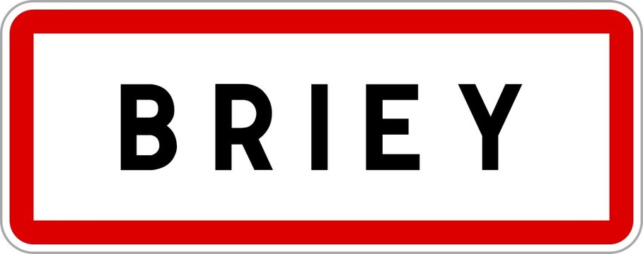 Panneau entr&eacute;e ville agglom&eacute;ration Briey / Town entrance sign Briey