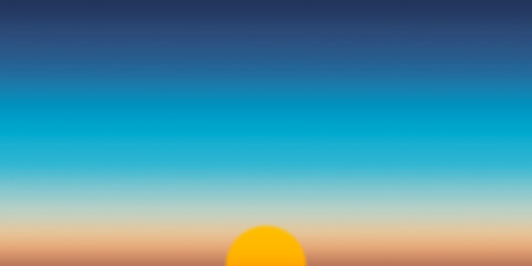 Abstrakter Hintergrund mit einem blauen Himmel und einem Sonnenuntergang