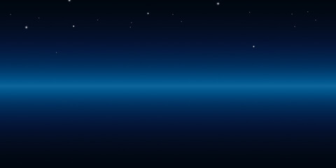 Breiter Hintergrund oder Banner mit einem Sternenhimmel und Lichtsteifen am Himmel