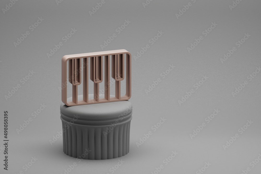 Leinwandbilder beautiful abstract illustrations musical piano keys symbol icons on a column and wonderful backgroun