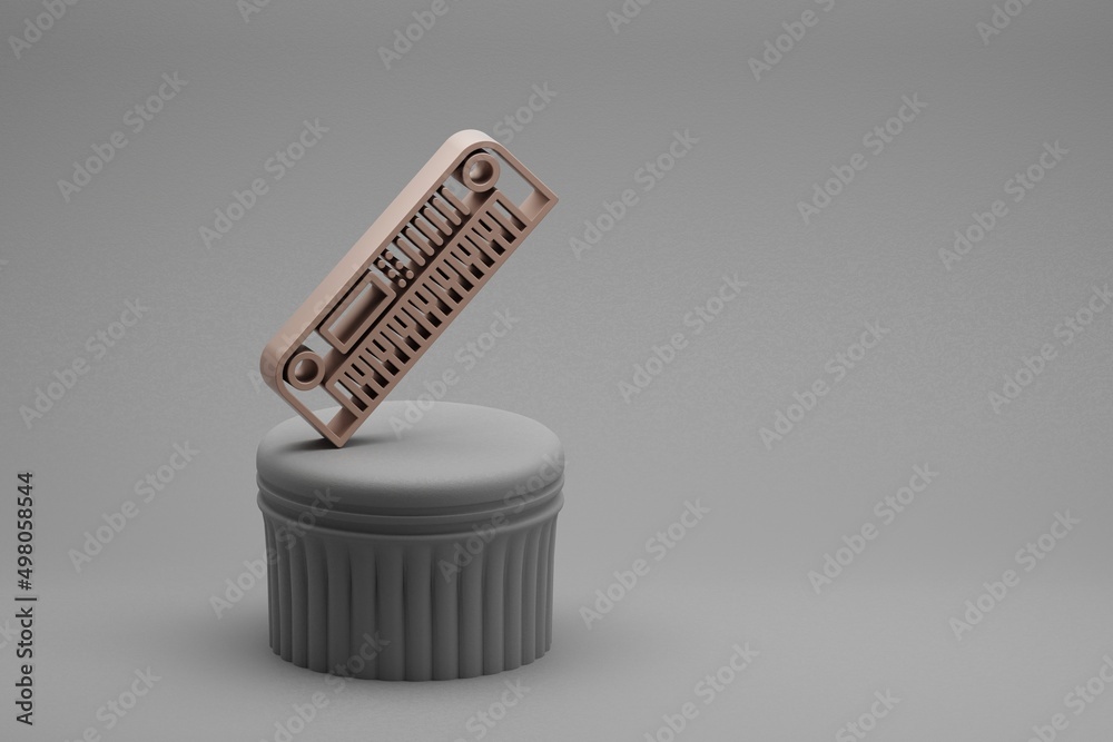 Fototapete beautiful abstract illustrations musical long synthesizer symbol icons on a column and wonderful bac