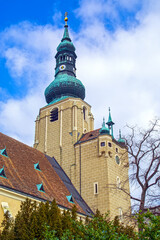 Baden spa town near Vienna, Austria, catholic church