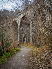 Viaduct at The Pass of Killiecrankie is an impressive wooded gorge, which is a popular beauty spot