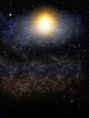 Starry sky background.  Highly realistic illustration.
