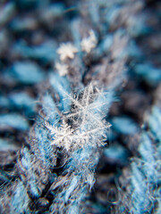 Macro photo of a snowflake.
