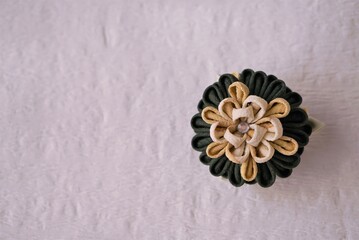 つまみ細工の髪飾り