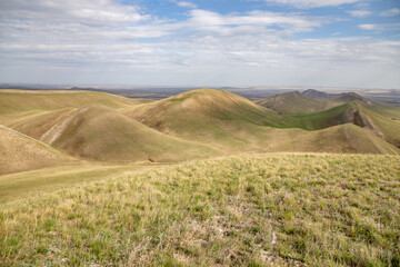 Fototapeta na wymiar Long mountains, Orenburg region, Southern Urals, Russia.