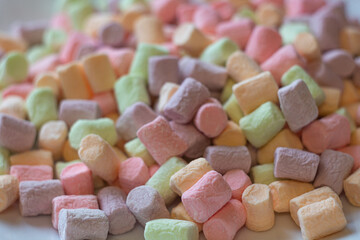 Bucnh of colorful marshmallows